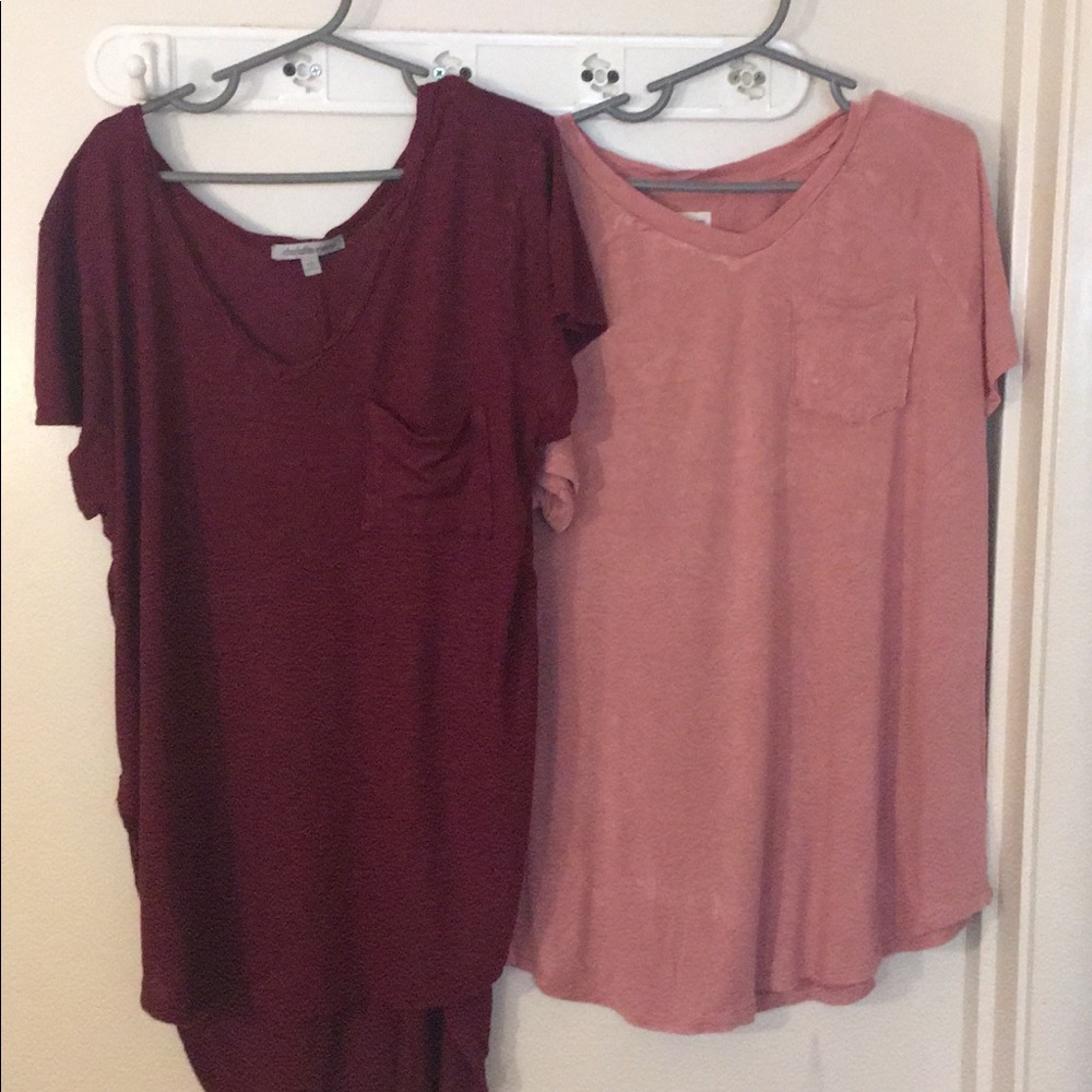 Two short sleve shirts with pocket